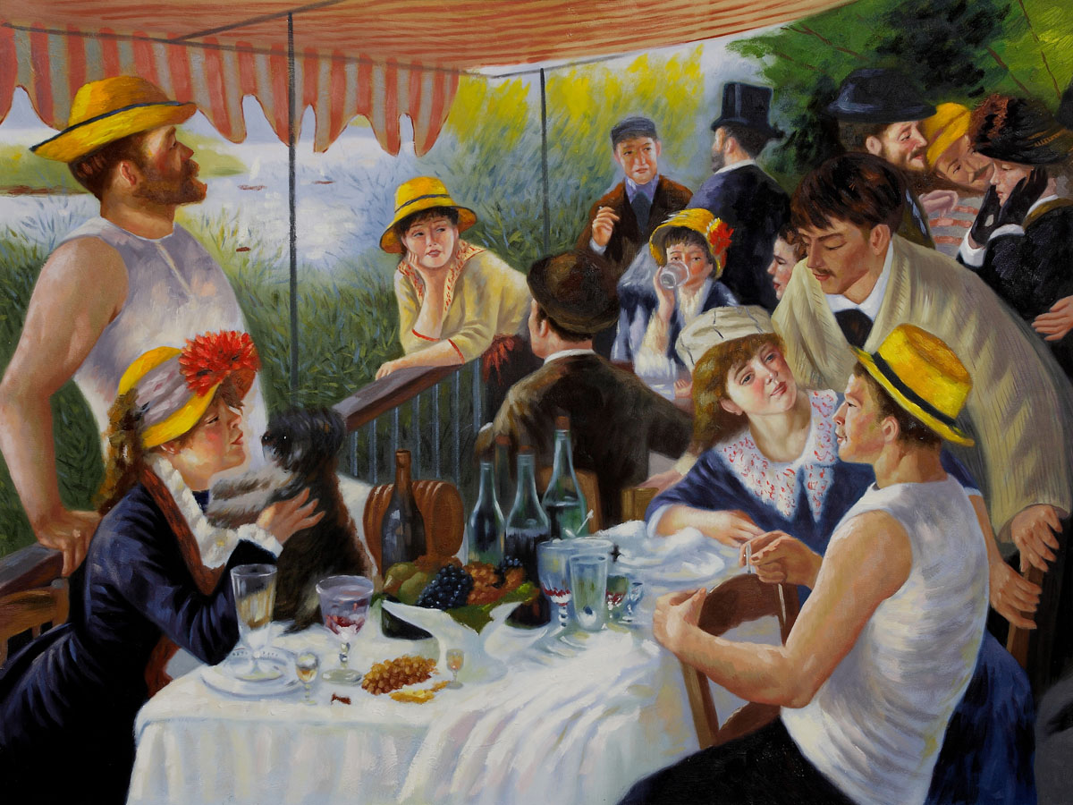 Luncheon of the Boating Party - Pierre Auguste Renoir Painting